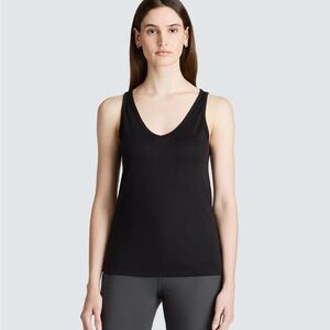 Unbound Merino Black Relaxed Merino Tank Top Large